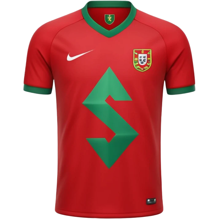 red Portugal football shirt arrow emoji