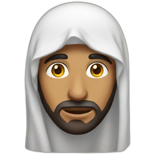 Arabian Man face covered emoji