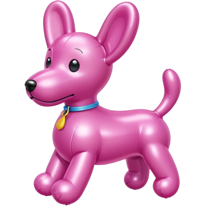 Pink balloon animal dog emoji