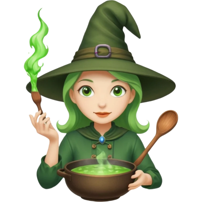 green witch cooking potion emoji