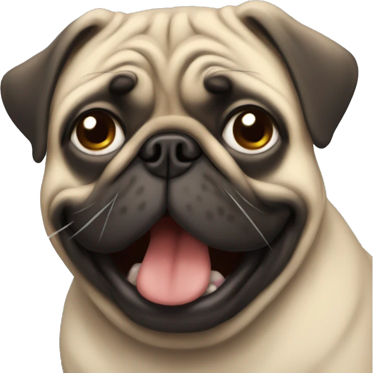 Pug crying emoji