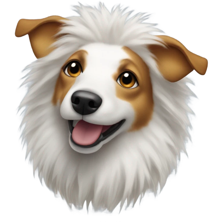 jack russel dog with lion mane emoji