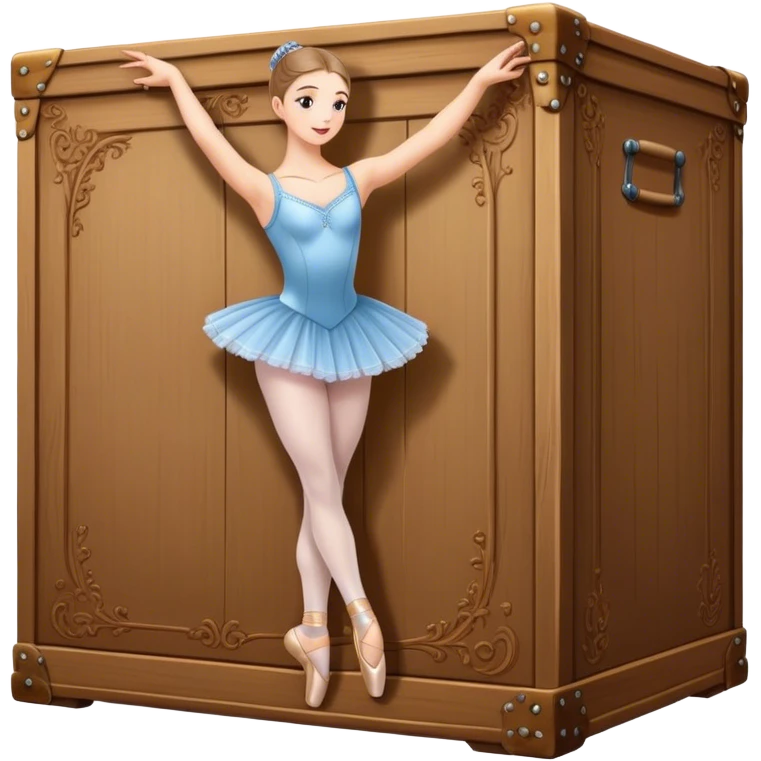 ballet dancer music wooden box emoji
