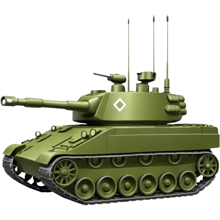 Shiny khaki-green Military tanks  emoji