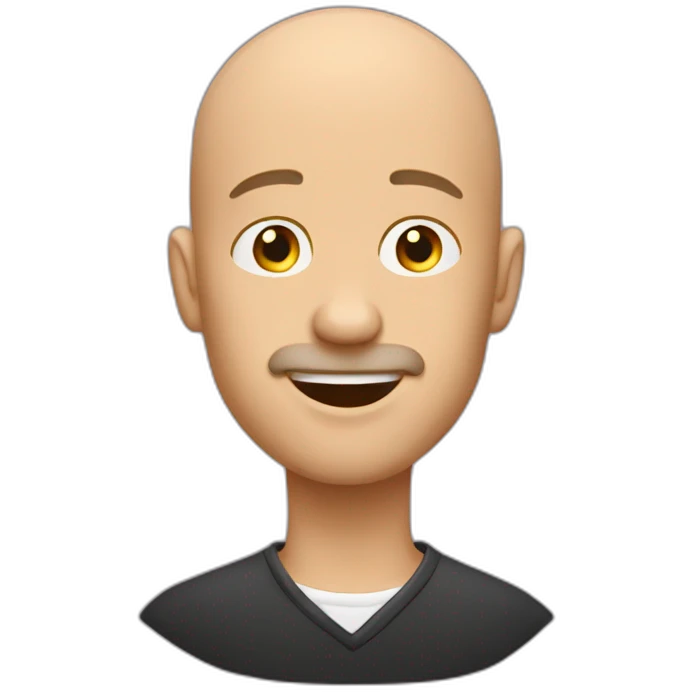 bald man who sings falsetto emoji