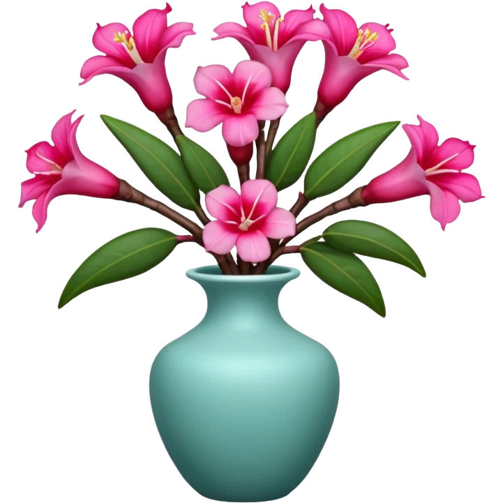 a Adenium obesum in a vase emoji