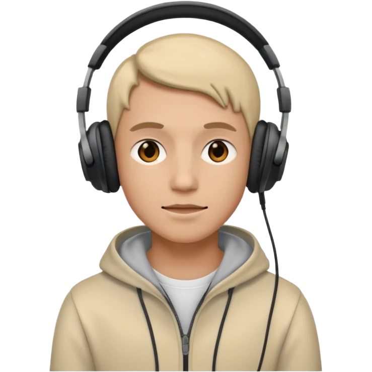 Listening to music while emoji