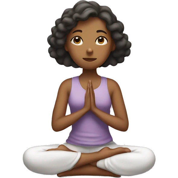 girl meditating emoji