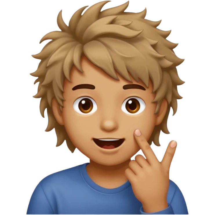 Emoji mordiendose el dedo en forma coqueta  emoji