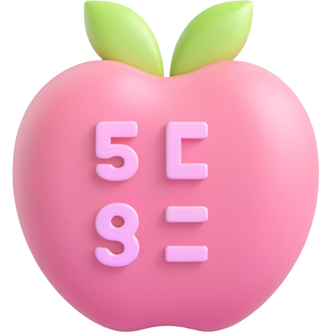 light pastel pink round pill with a score line, 3D Apple emoji style emoji