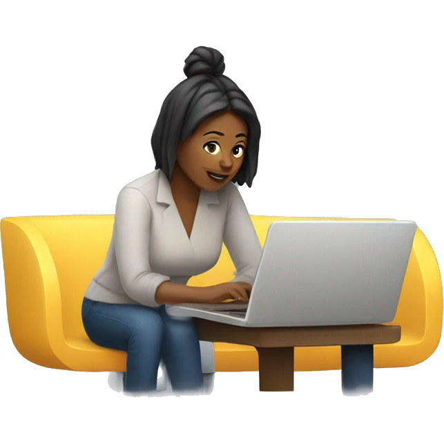 startup-designer-with-laptop-woman emoji