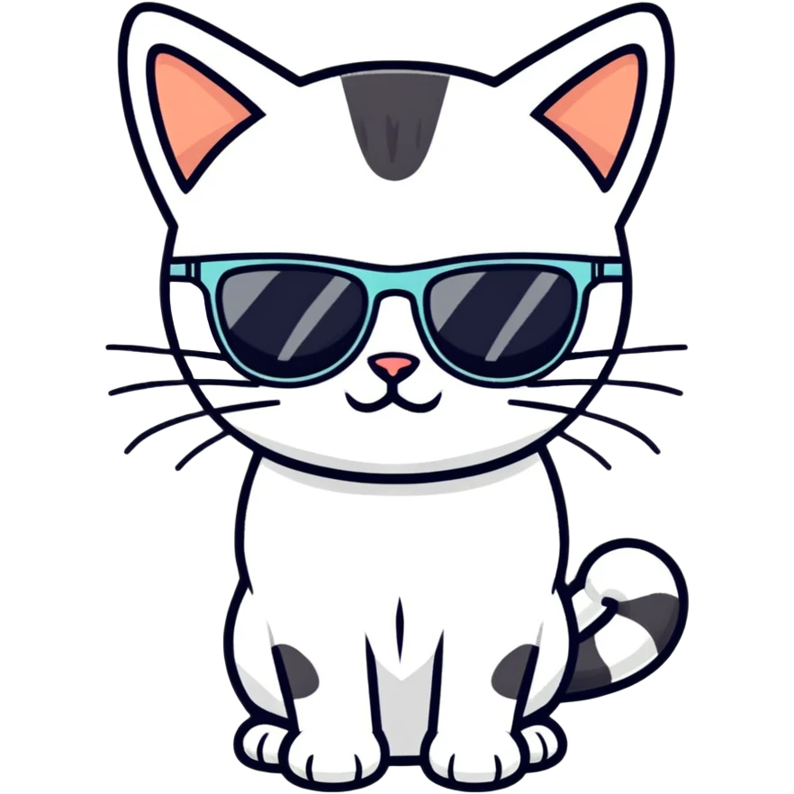 Cat with sunglasses emoji