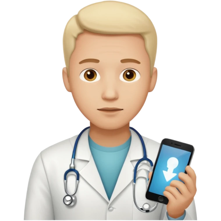 A male customer, not a doctor or professional medical person, who has been looking for feedback or advice on a medical condition. I want to see the two options. No headset or computers. emoji