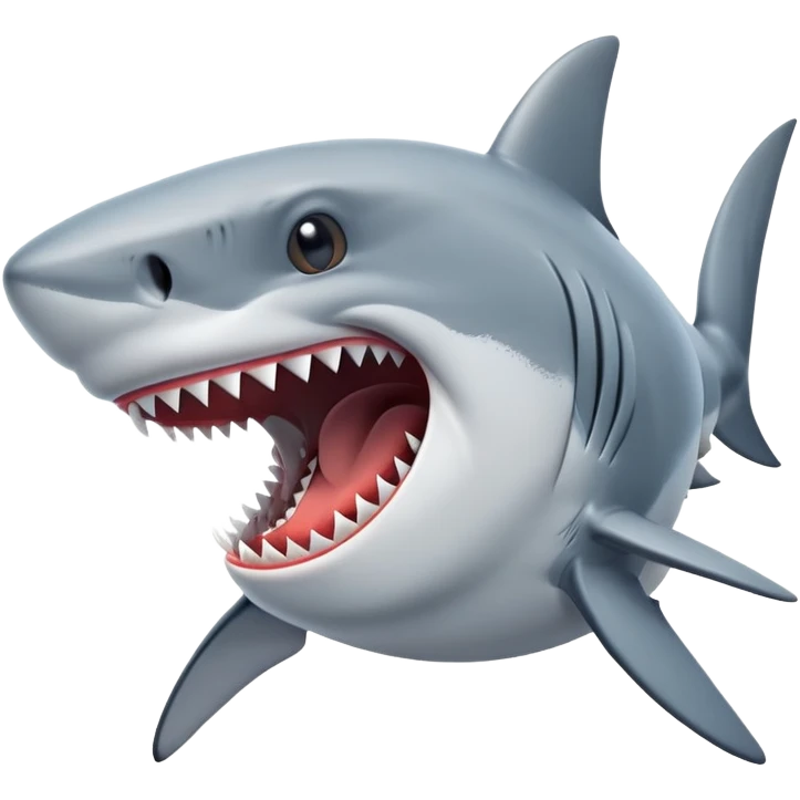 Shark singing emoji