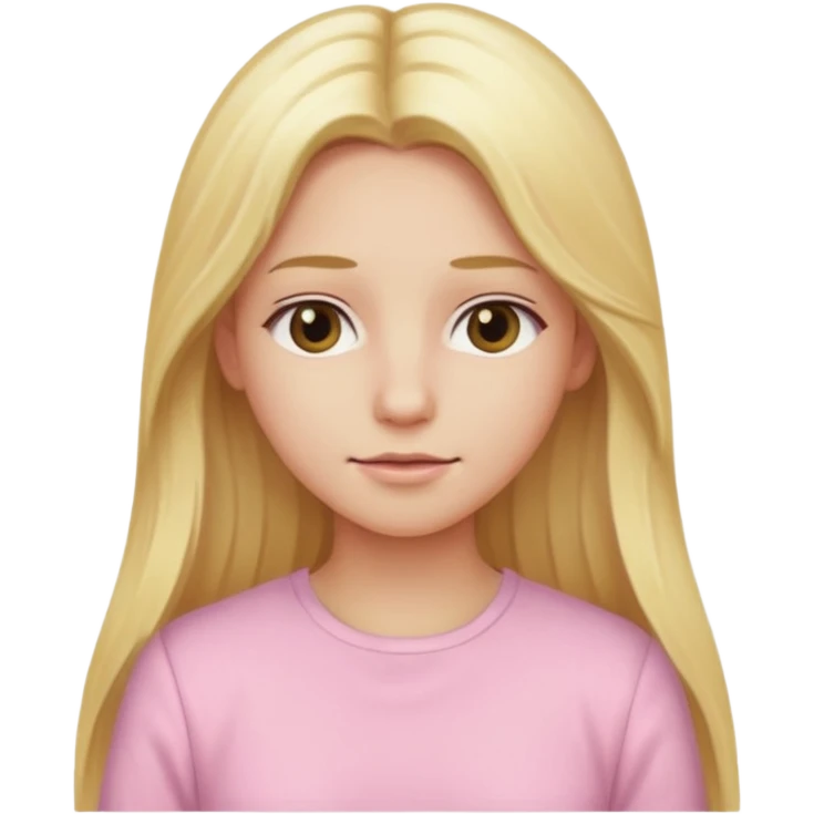 close up back view of long blonde hair and light pink clothes emoji