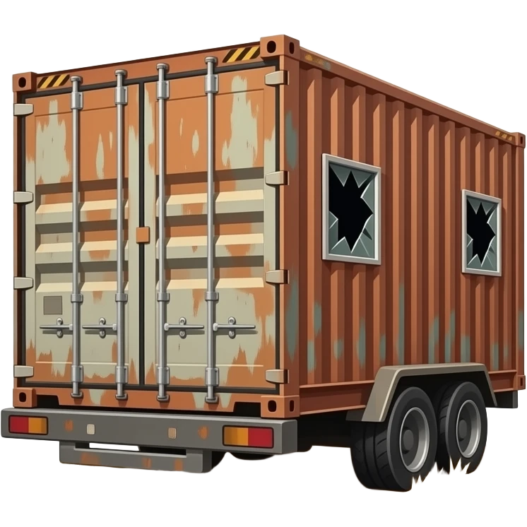 rusty cargo trailer emoji