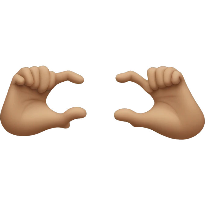 Split sign with hands emoji