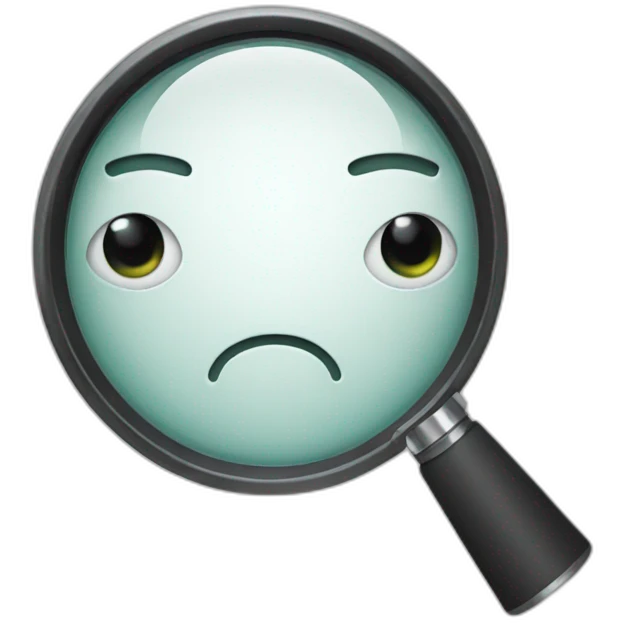 W with magnifier emoji