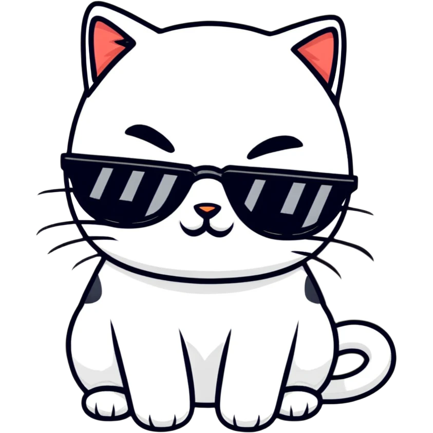 Cat with sunglasses emoji