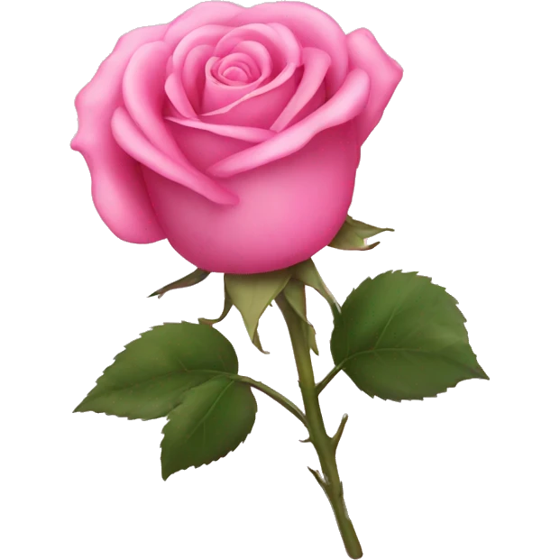 Pink rose emoji