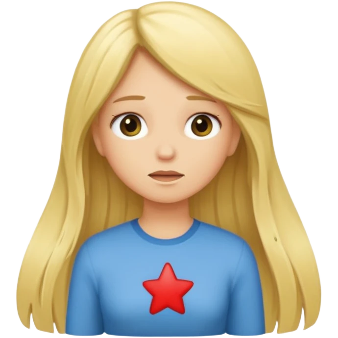 blonde cartoon girl long hair saying take a time out emoji
