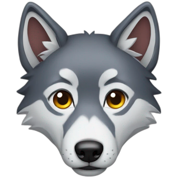 Wolf with Heart in the eyes emoji