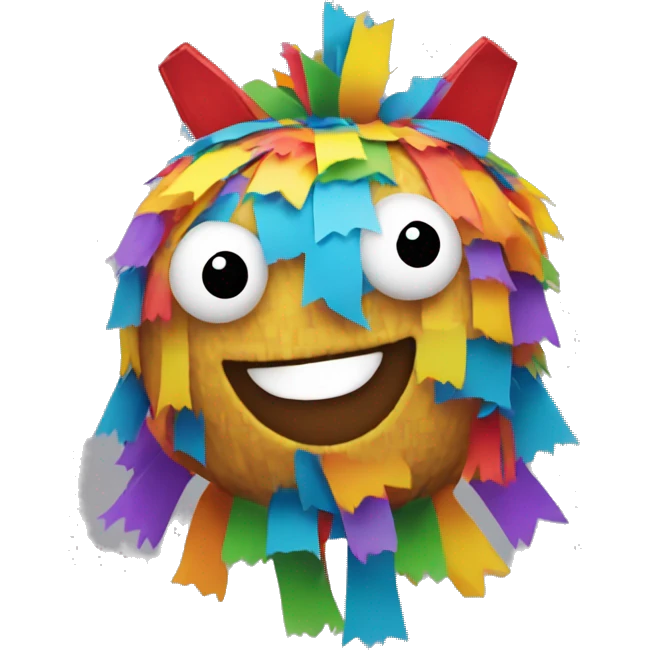 piñata with a smiling face emoji