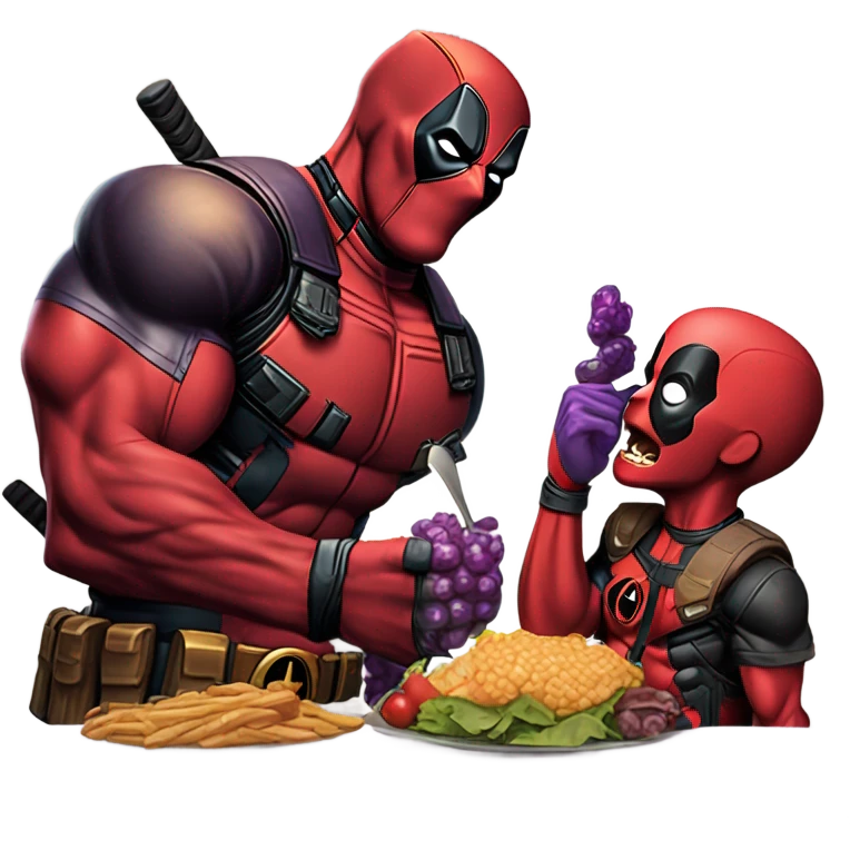 Deadpool eating Thanos  emoji