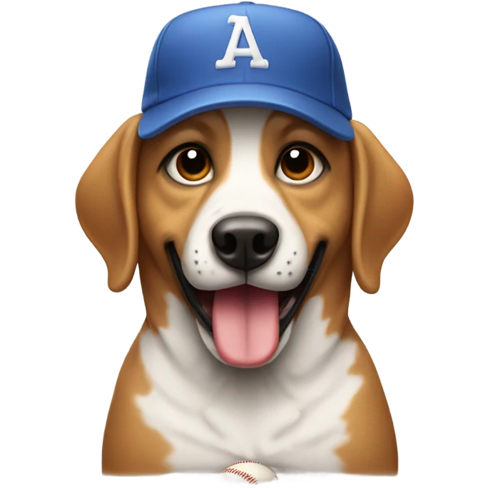 Baseball dog emoji