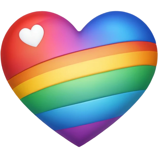 Rainbow pride heart emoji