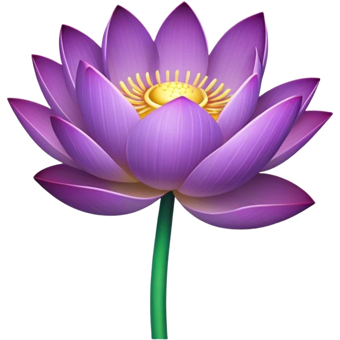 single Purple Lotus, stem emoji