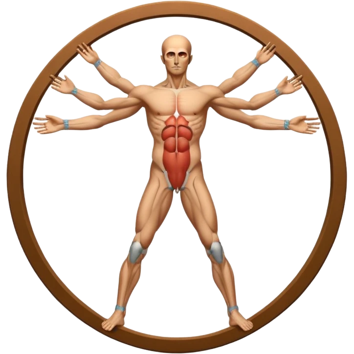 simple Vitruvian Man emoji