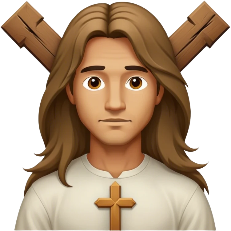 Long hair guy on cross  emoji