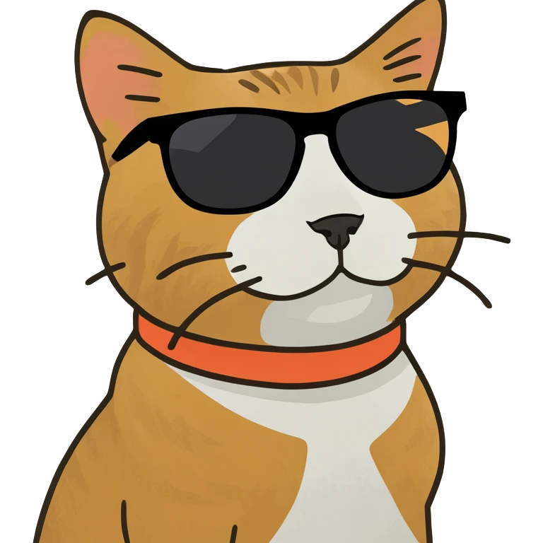 Cat with sunglasses emoji