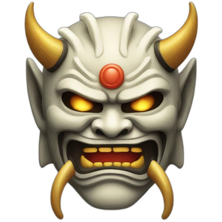 spectral japanese oni mask emoji