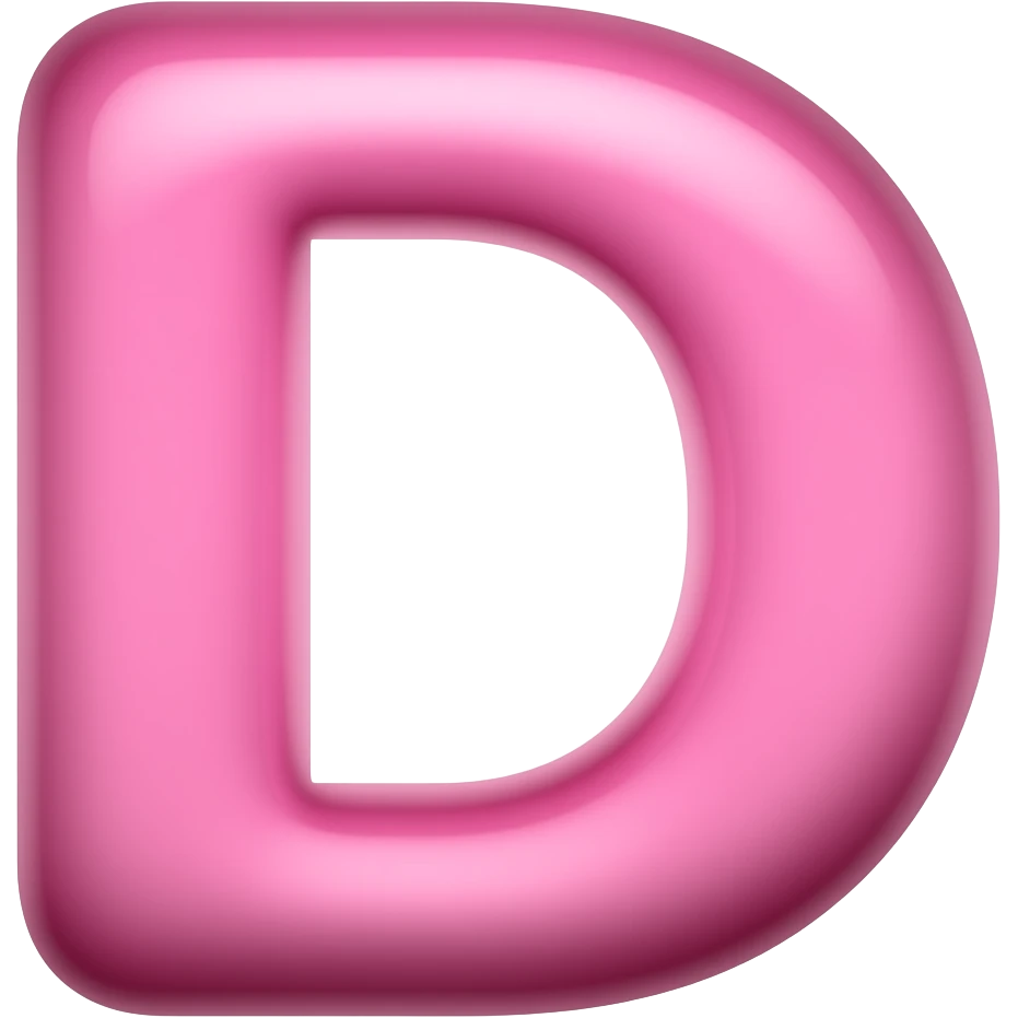 Letra D rosa emoji
