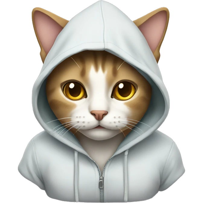 Cat wearing a Hoodie  emoji