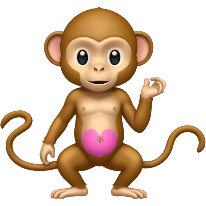 Monkey Showing his waist emoji