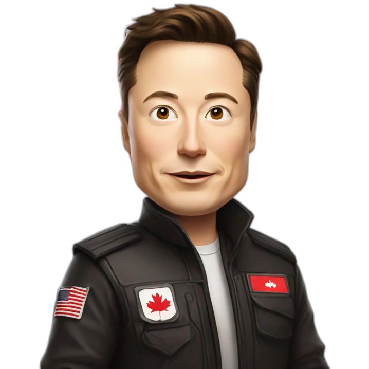 elon musk with canada flag emoji