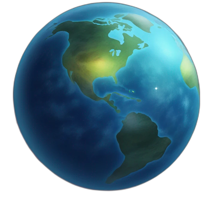 globe in space (hiroshi nagami style art) emoji