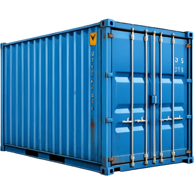Blue shipping container emoji
