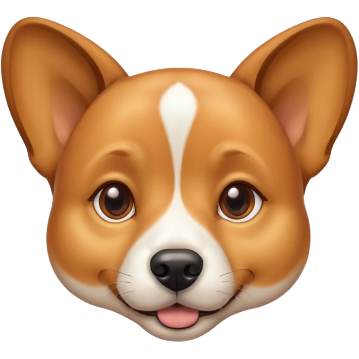 Vira lata caramelo claro pelo todo caramelo claro, de orelha em pé e pelo curto liso  emoji