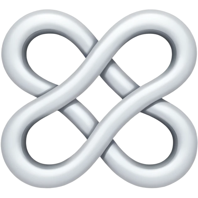 White infinity sign emoji