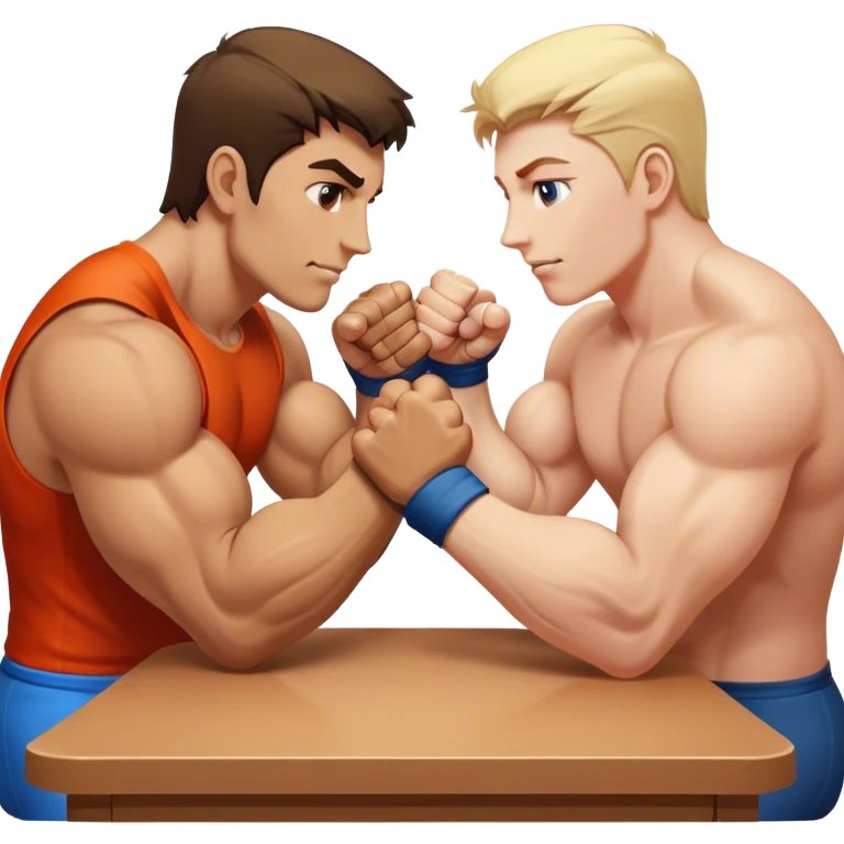 Two people arm wrestling emoji