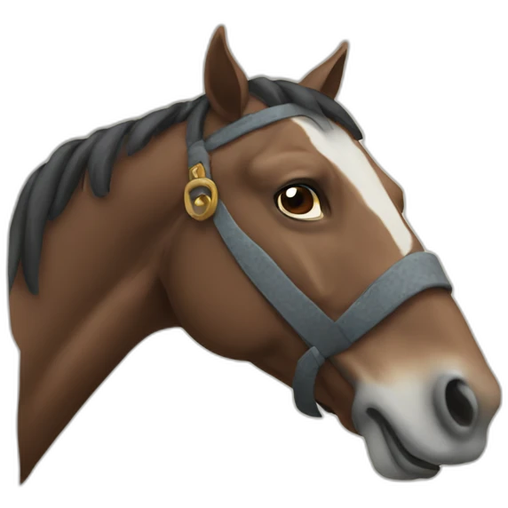 Horse with an old costume  emoji