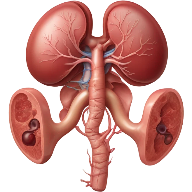 kidney, realistic, medical emoji