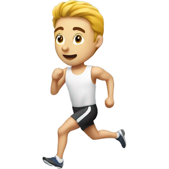 man doing a running test emoji