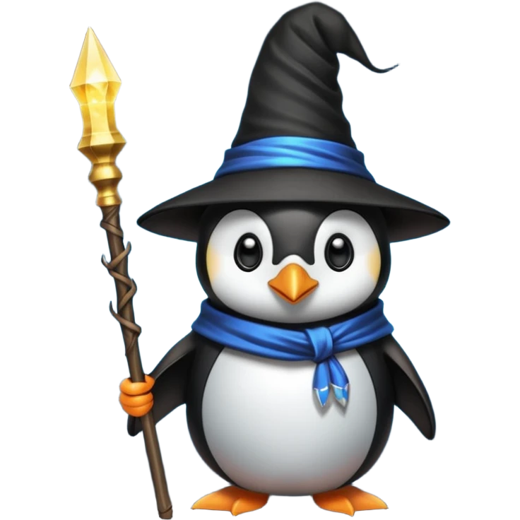 Penguin Wizard emoji