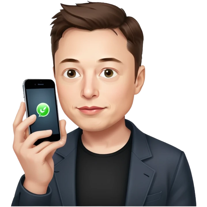 ELON MUSK WITH IPHONE emoji