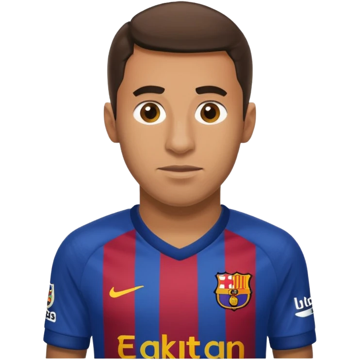 A Fc Barcelona player bribing a match official on the pitch emoji